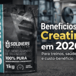 Creatina Soldiers 1kg com foco nos benefícios da creatina em 2026