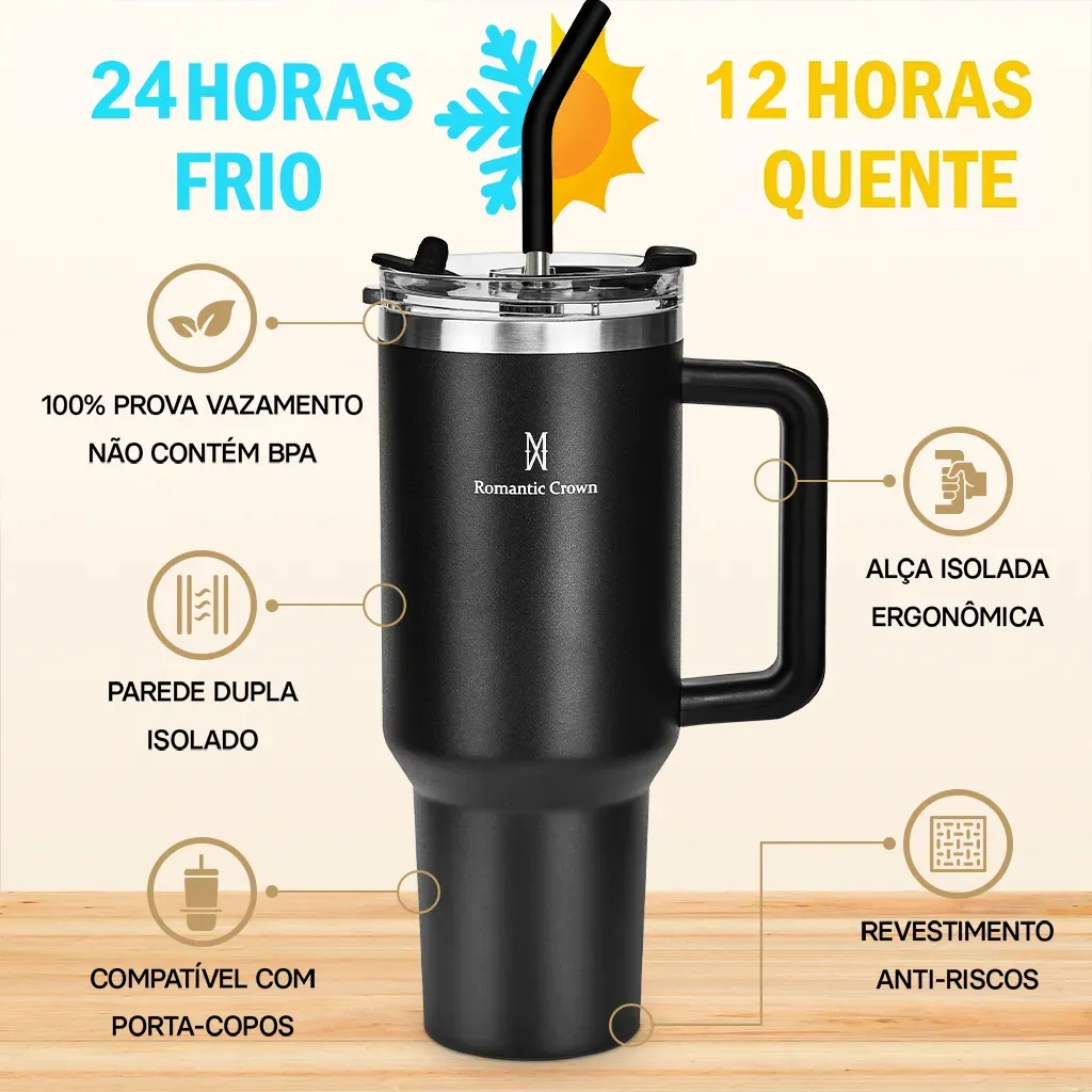 Copo Térmico Romantic Crown 1.2L