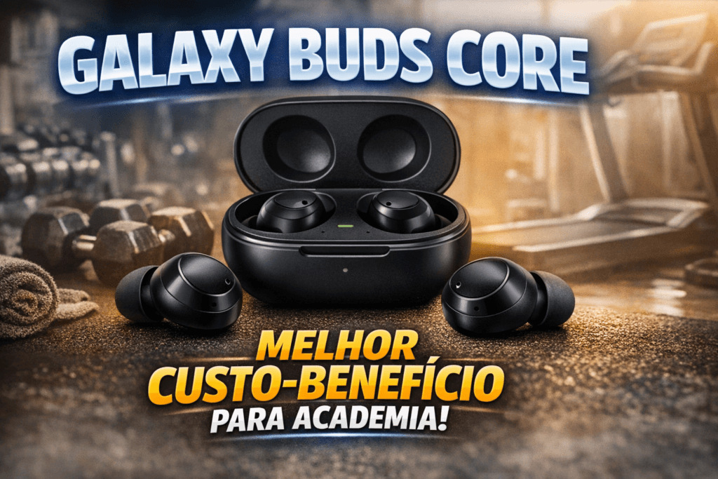 Galaxy Buds Core para academia com foco em custo-benefício