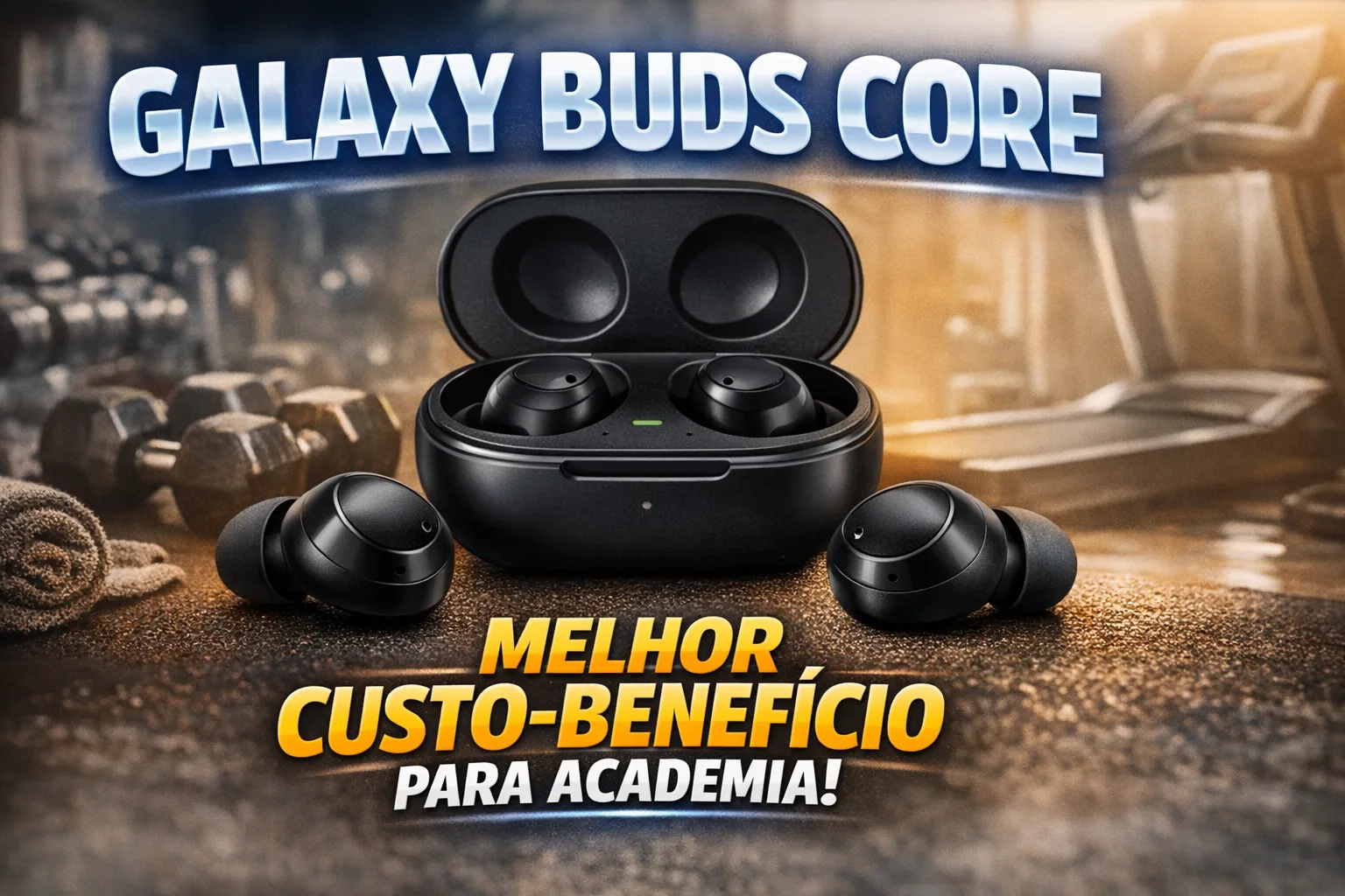Galaxy Buds Core para academia com foco em custo-benefício