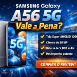 Samsung Galaxy A56 5G em review com foco em tela e custo-benefício