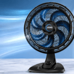 Ventilador de mesa Arno X-Treme 7 VE70 de 40 cm com 7 pás azuis e base preta