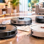 melhores robôs aspiradores até 1500 em 2026 lado a lado em ambiente doméstico
