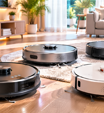 melhores robôs aspiradores até 1500 em 2026 lado a lado em ambiente doméstico