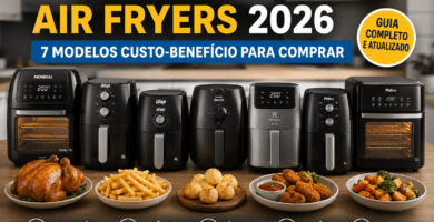 Melhores air fryers 2026 com 7 modelos custo-benefício para comprar