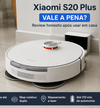 Xiaomi S20 Plus vale a pena robô aspirador branco com mop rotativo para limpeza da casa