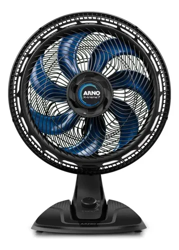 Ventilador de mesa Arno X-Treme 7 VE70 de 40 cm com 7 pás azuis e estrutura preta
