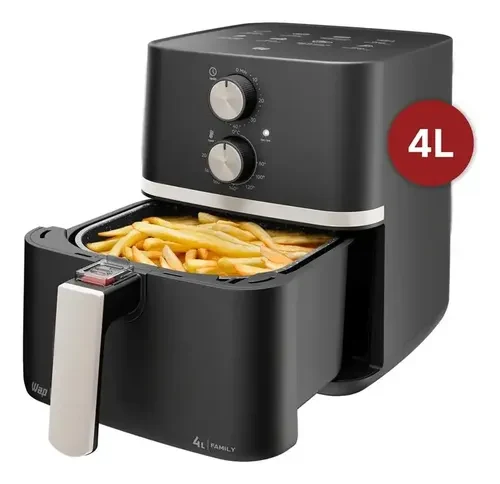 Fritadeira Elétrica Air Fryer WAP Family 4 Litros WAFF2 preta