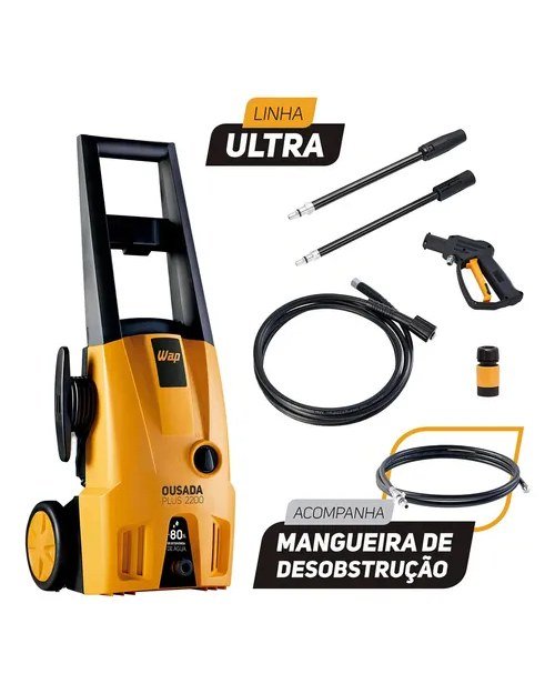 Lavadora de alta pressão WAP Ousada Plus 2200 1500W com mangueira e pistola