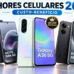 Melhores celulares custo-benefício 2026: comparativo entre Galaxy A36, Moto G86 e Poco X8 Pro