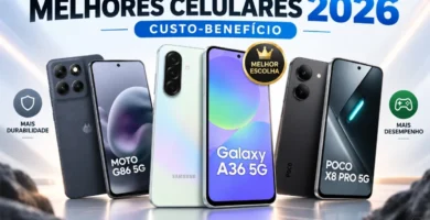 Melhores celulares custo-benefício 2026: comparativo entre Galaxy A36, Moto G86 e Poco X8 Pro