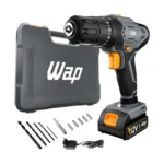 Parafusadeira e furadeira de impacto WAP WF 12K4.2 12V com maleta rígida e kit de brocas e bits