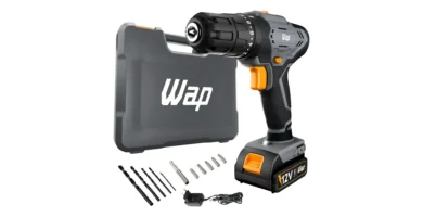 Parafusadeira e furadeira de impacto WAP WF 12K4.2 12V com maleta rígida e kit de brocas e bits