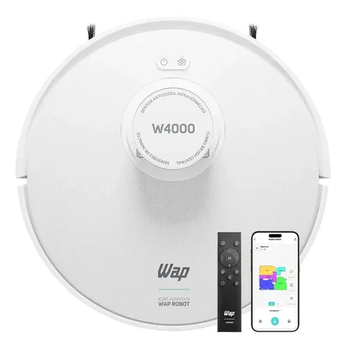 WAP Robot W4000 robô aspirador com estação autolimpante para pets
