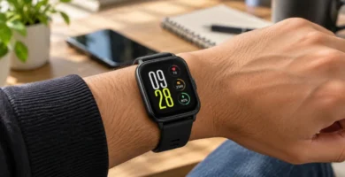Smartwatch Xiaomi Redmi Watch 5 Active vale a pena foto no pulso tela 2 polegadas